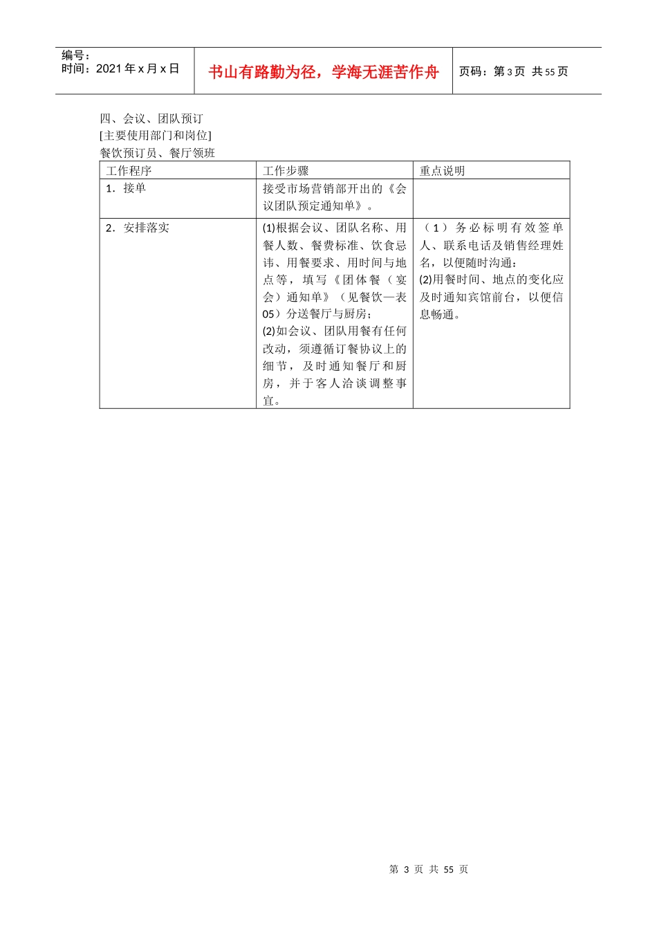 餐厅管理规程工作程序_第3页