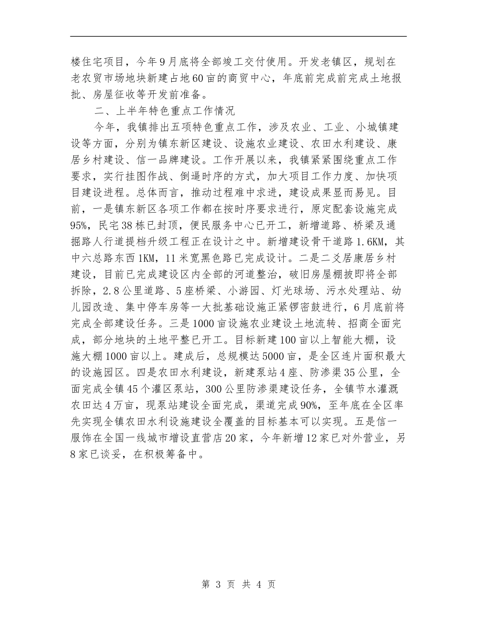 镇2024年年中工作总结_第3页