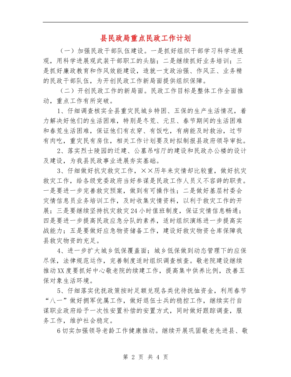 县民政局重点民政工作计划_第2页