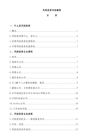 风险投资详细教程