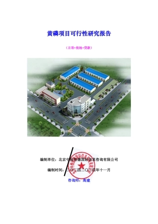 黄磷项目可行性研究报告