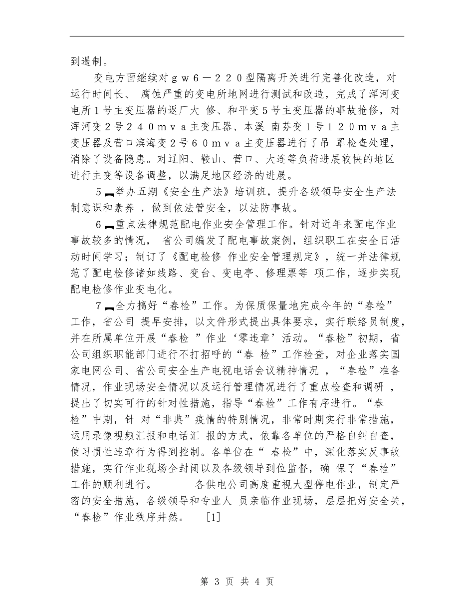 电厂安全生产工作总结报告_第3页