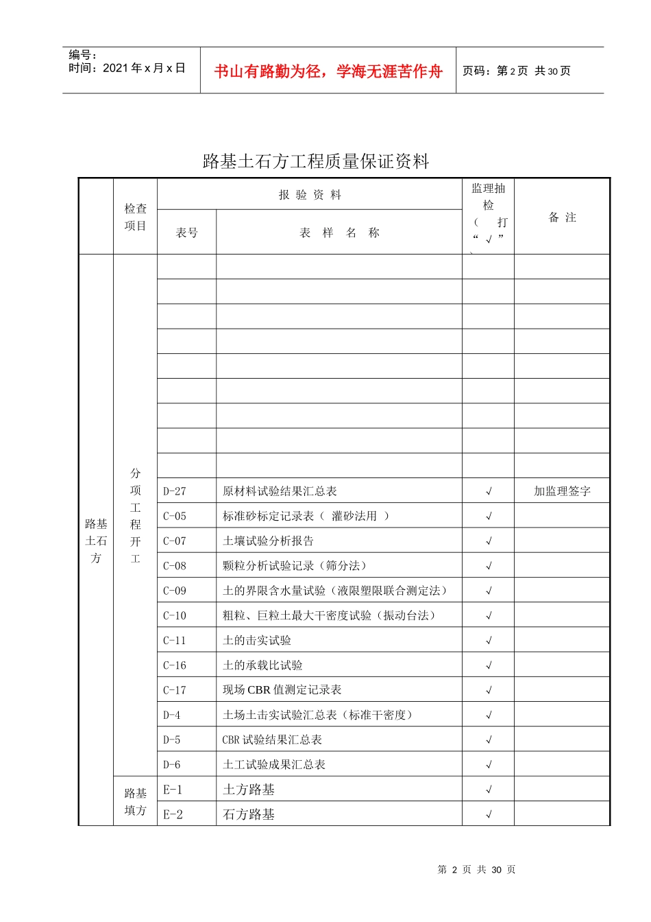 高速公路质检资料示例_第2页