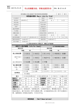 首先请确认已经认真阅读了俱乐部和球队的规章制度