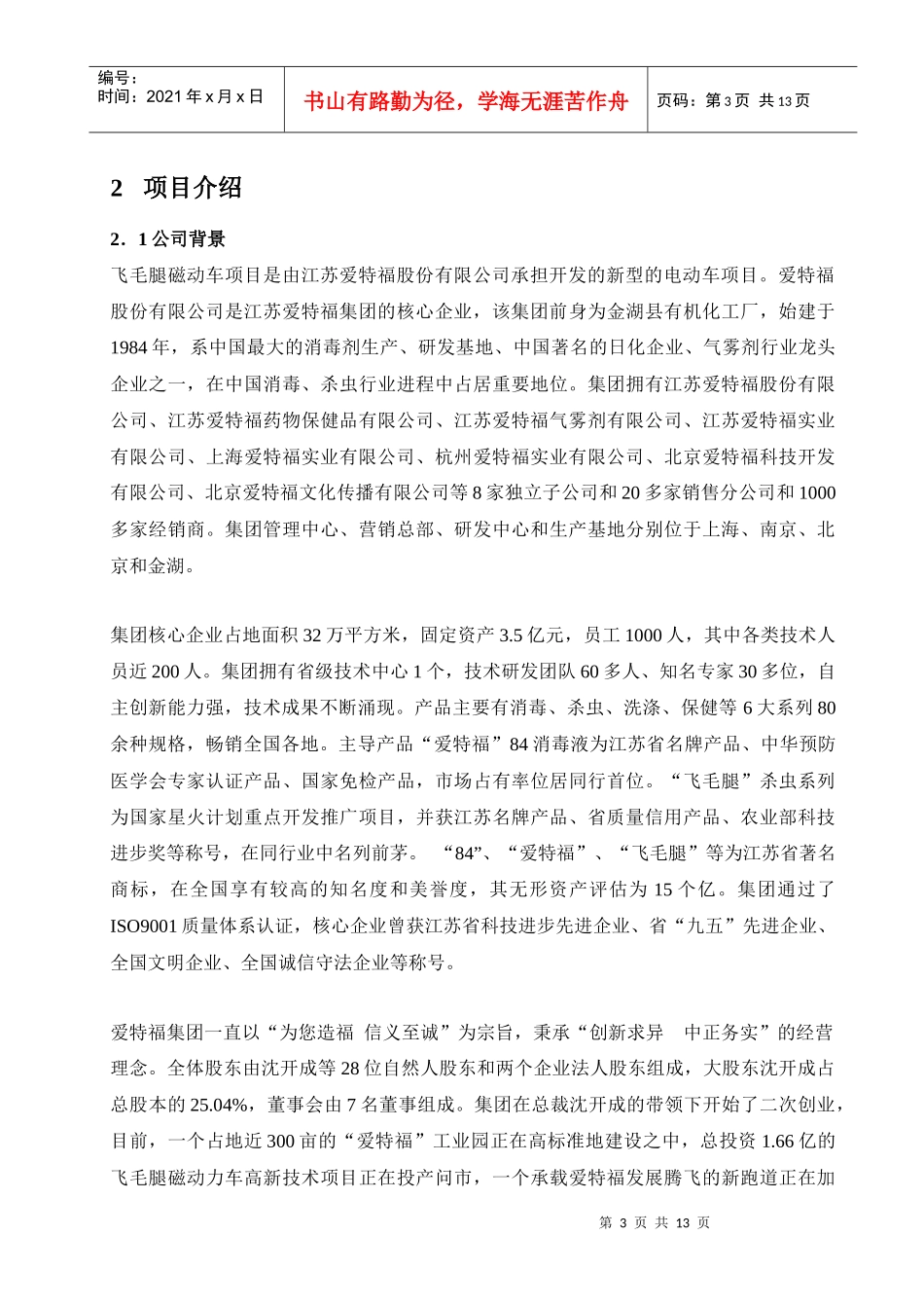 飞毛腿XX动力车项目商业计划书(1)_第3页