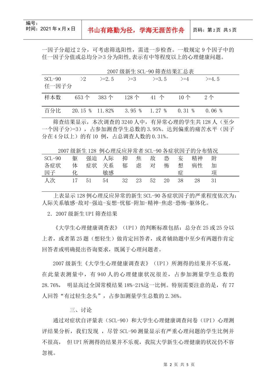 高职新生心理健康问题与应对策略探索_第2页