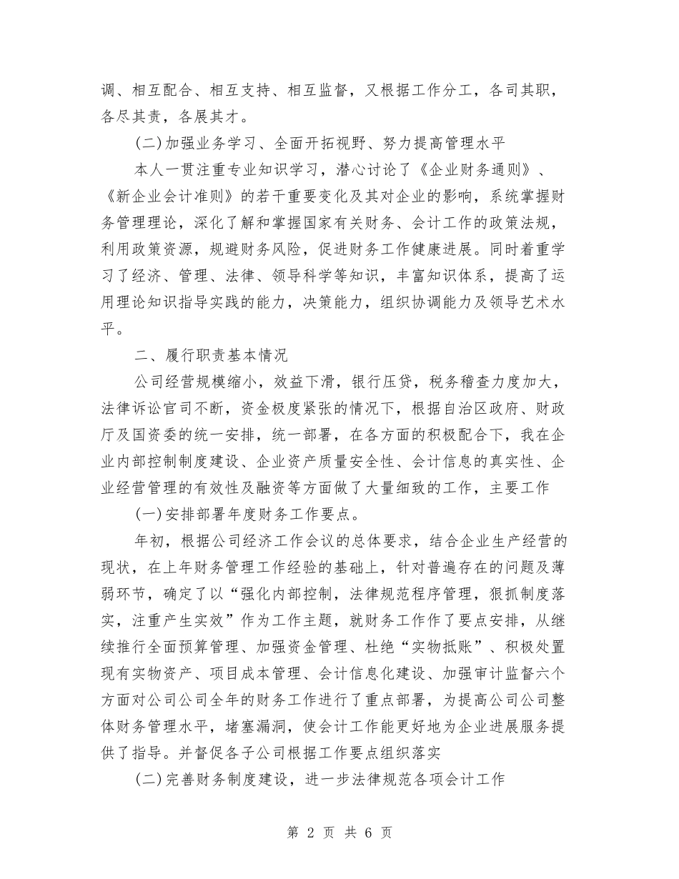2024年公司财务负责人个人总结范文与2024年公司财务部会计工作总结汇编_第2页
