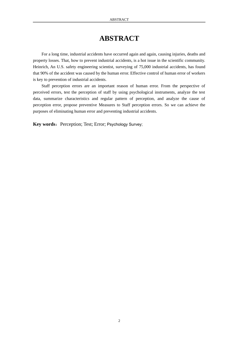 高危行业职工知觉差错致因测试分析_第2页