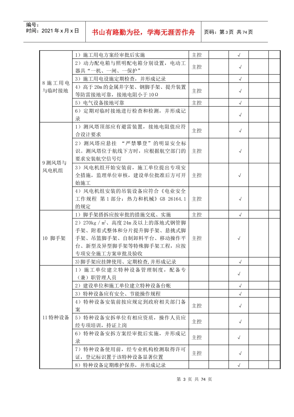 风电项目达标投产复检检查表_第3页