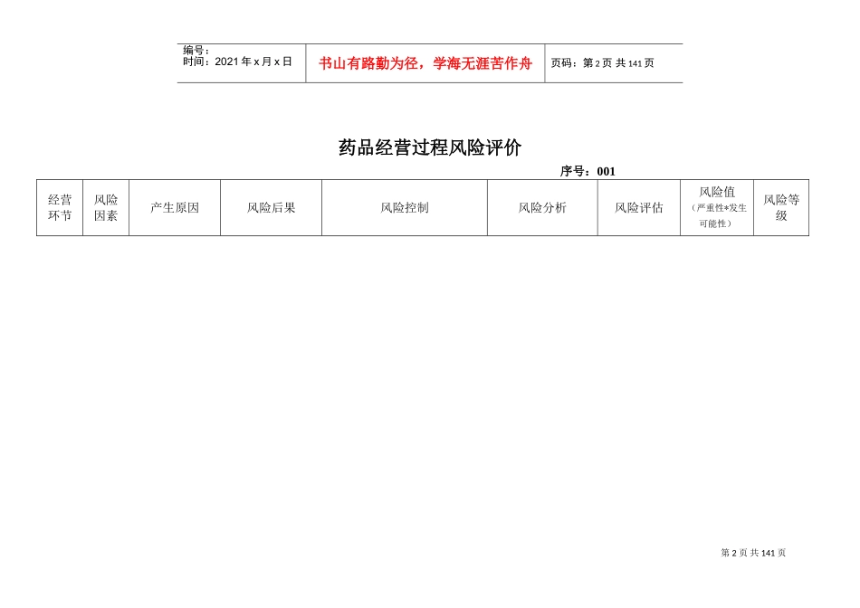 风险评估记录表(DOC105页)_第2页