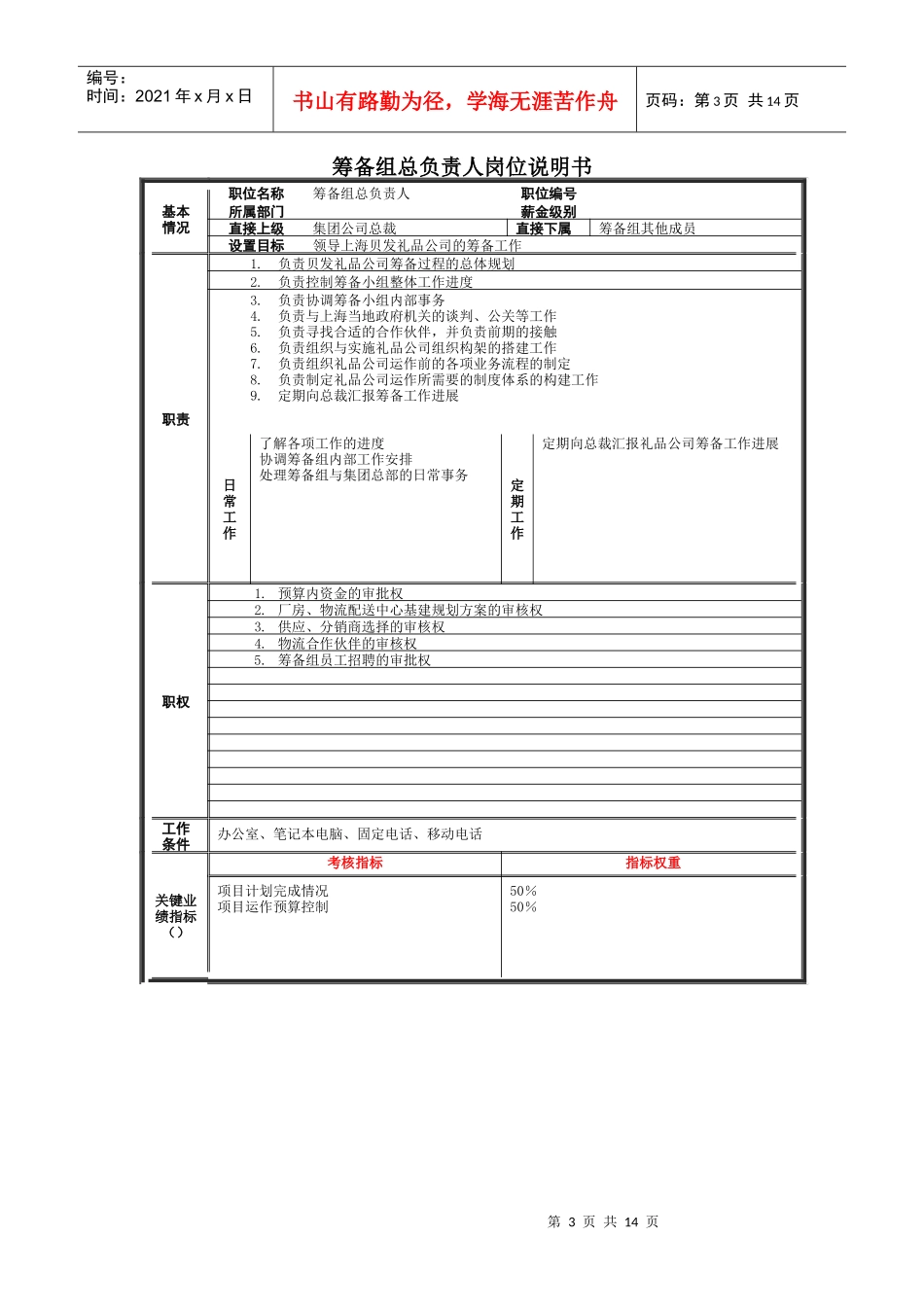 （上海）有限公司筹备组策划说明_第3页