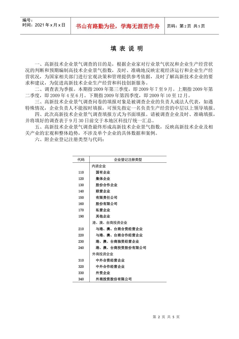 高新技术企业景气调查问卷doc-批发和零售业企业景气调查_第2页