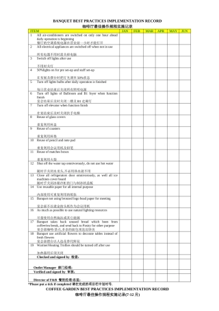 餐厅规章制度(中英文)1