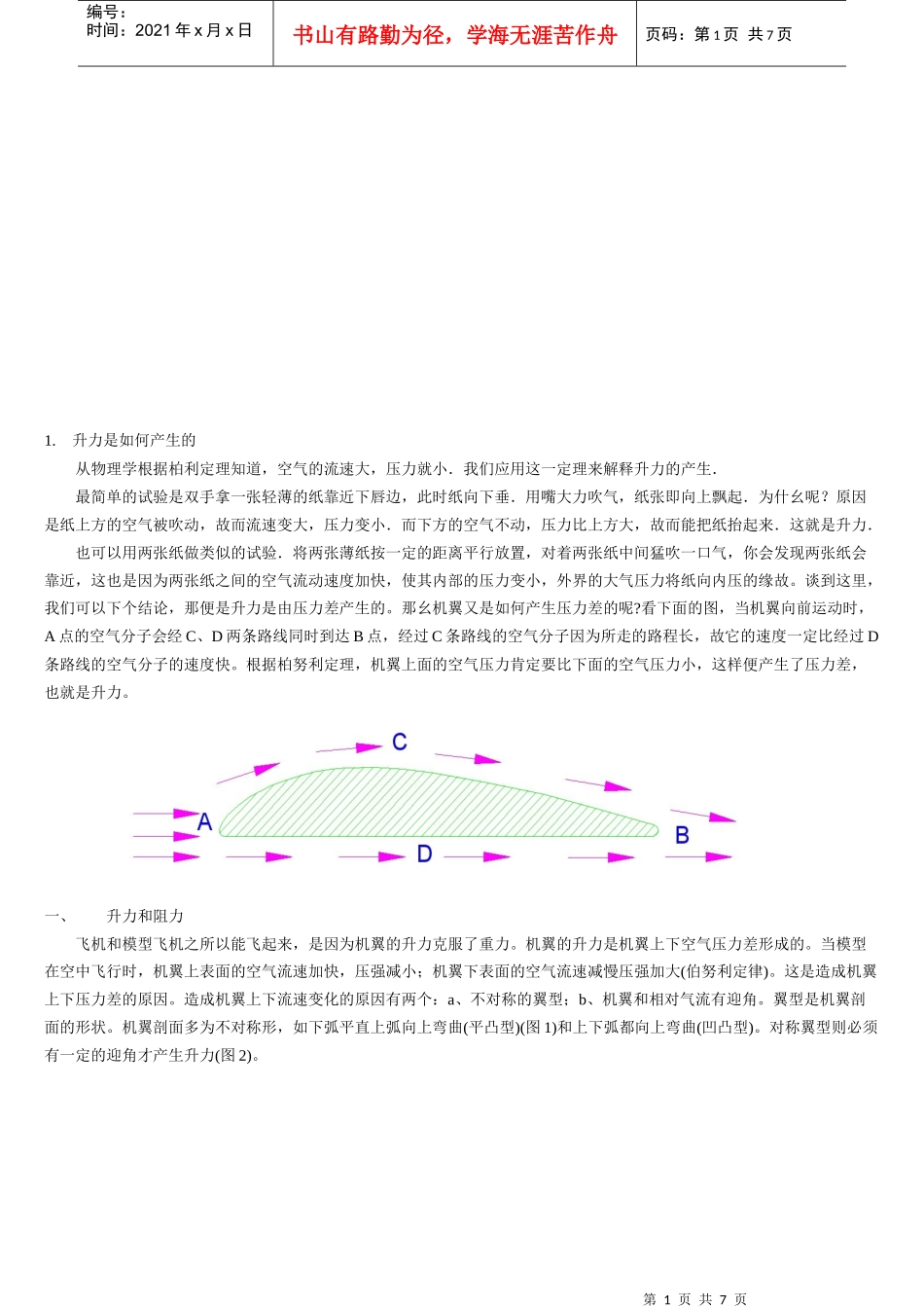 飞机基础原理及常识概述_第1页
