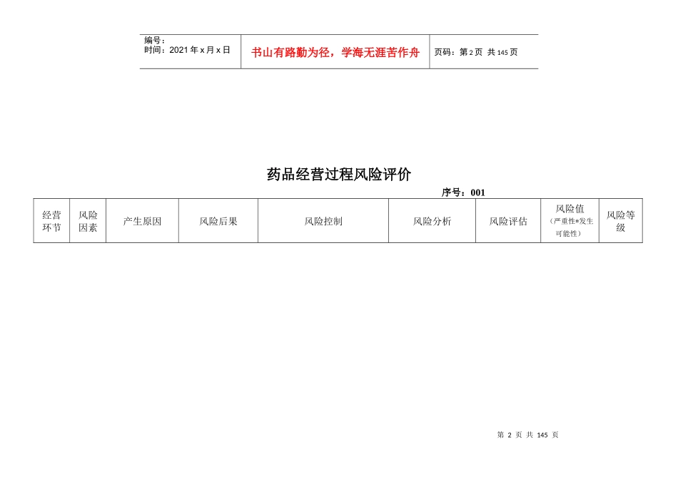 风险评估记录表_第2页