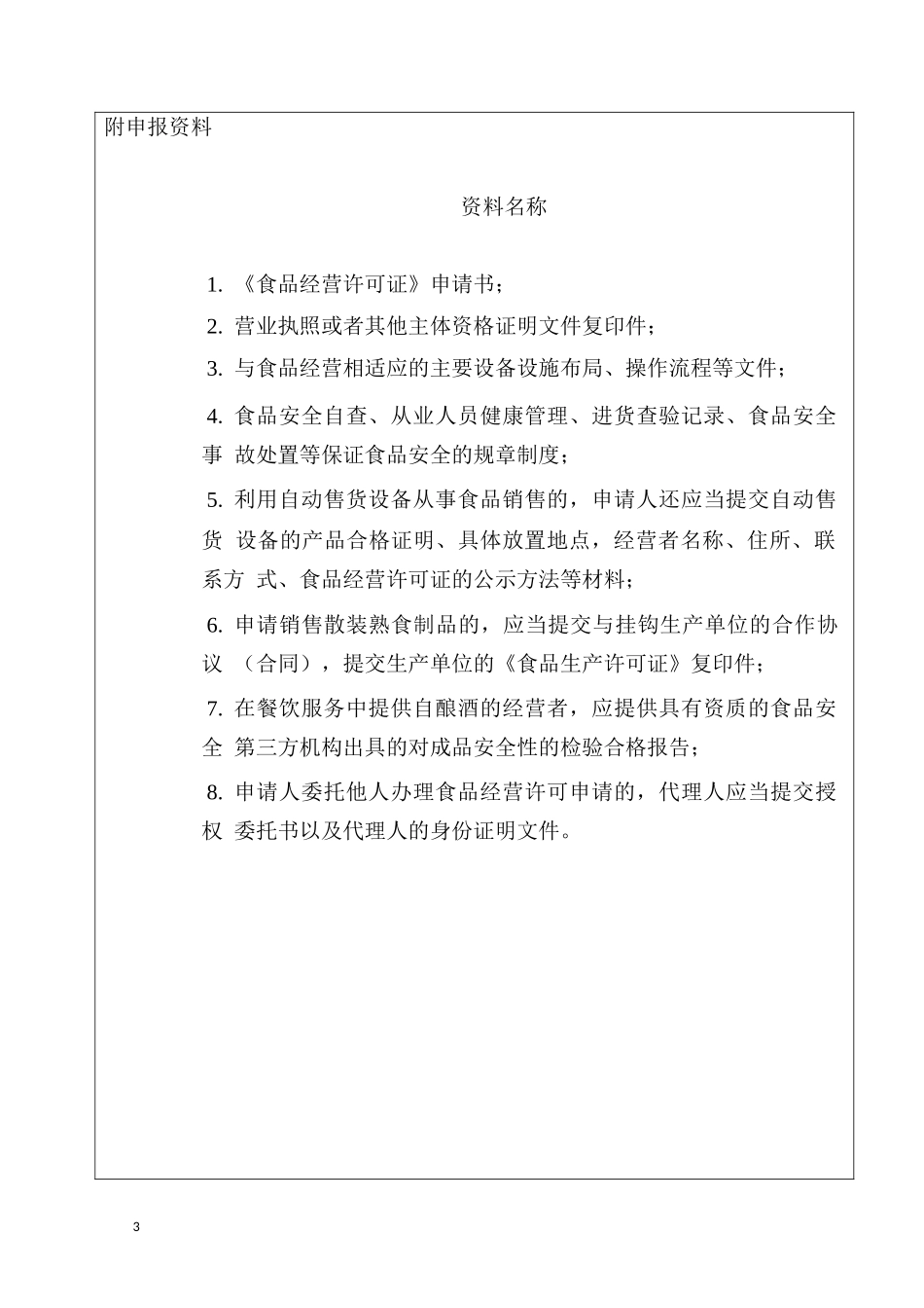 食品经营许可证申请书模板_第3页