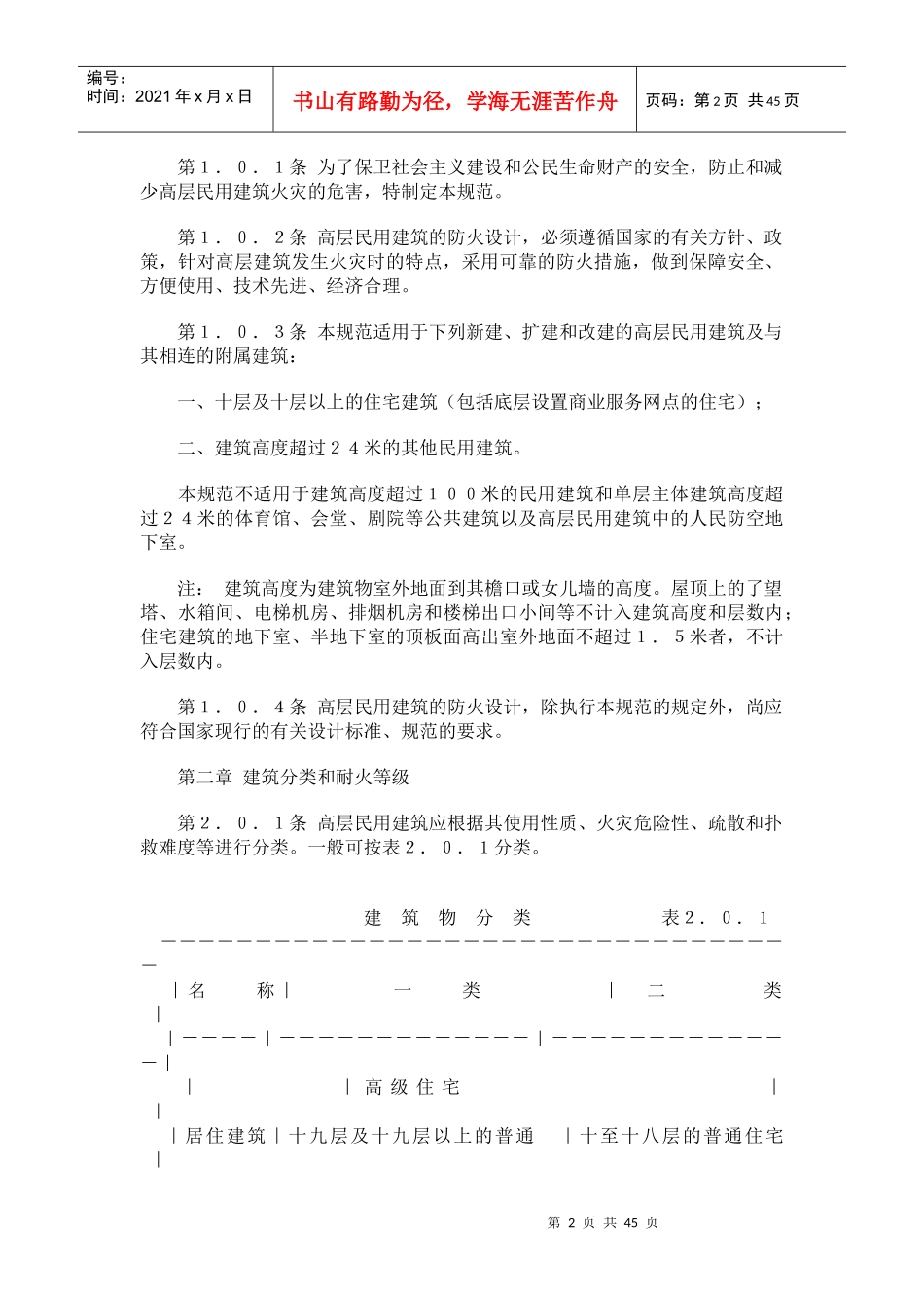 高层民用建筑设计防火规范GBJ45_第2页