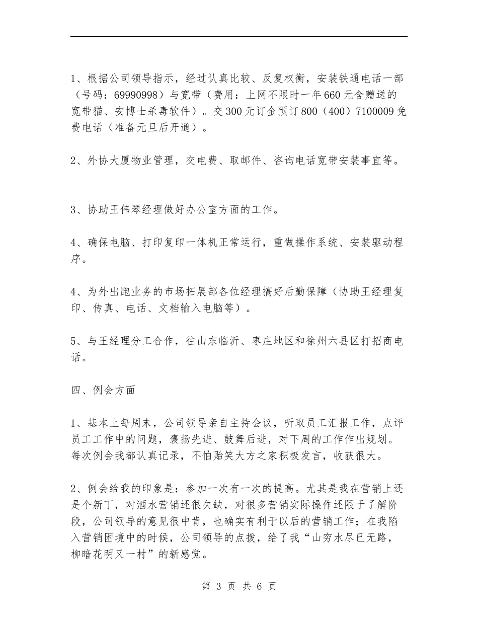 酒水销售个人工作总结_第3页