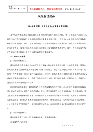 风险管理实务