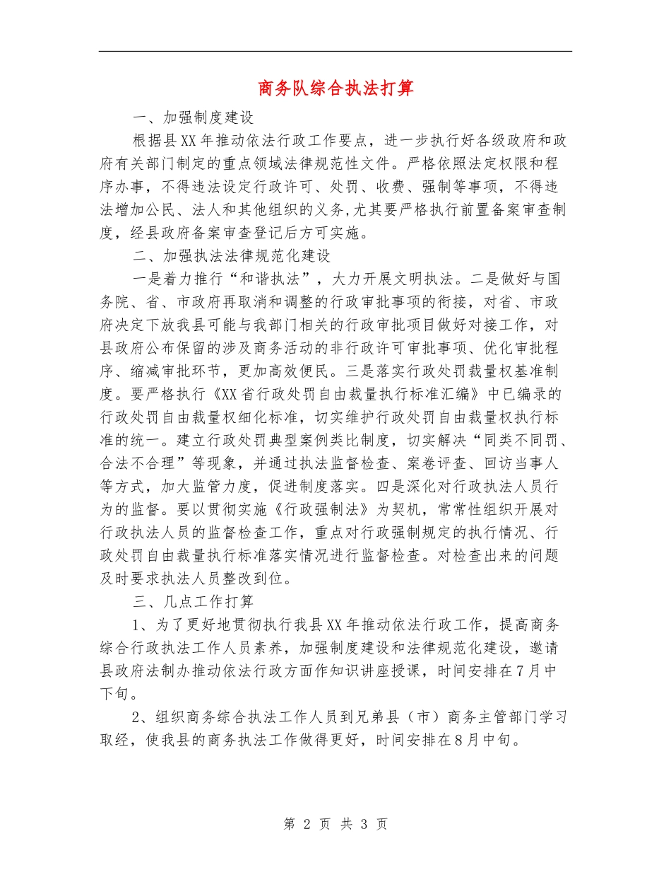 商务队综合执法打算_第2页