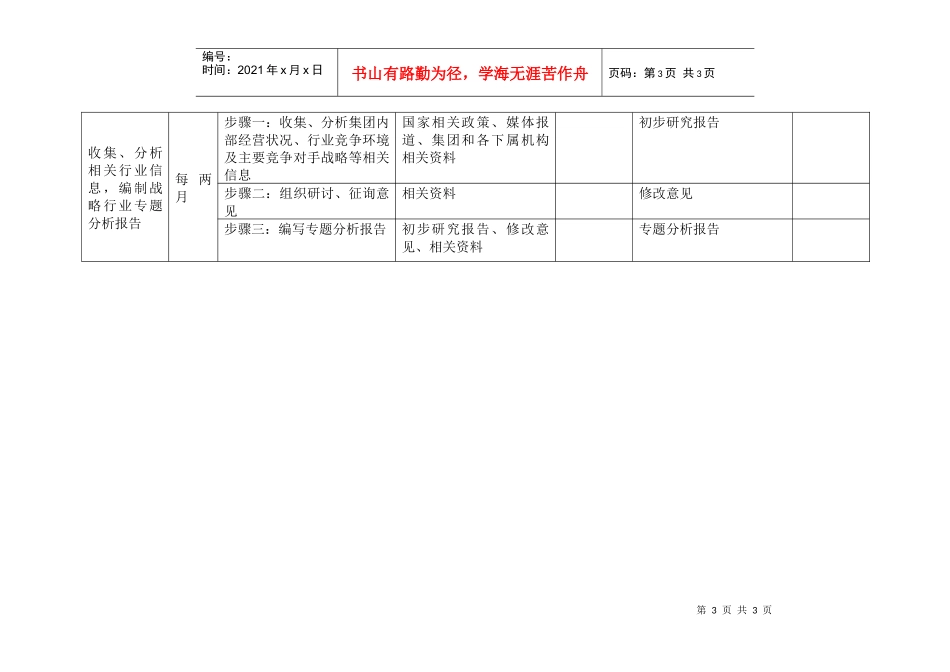 高级战略规划主管岗位手册表格二_第3页