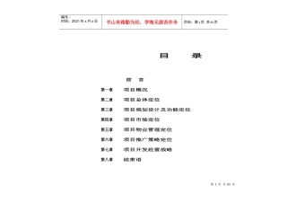 齐鲁花园项目定位报告