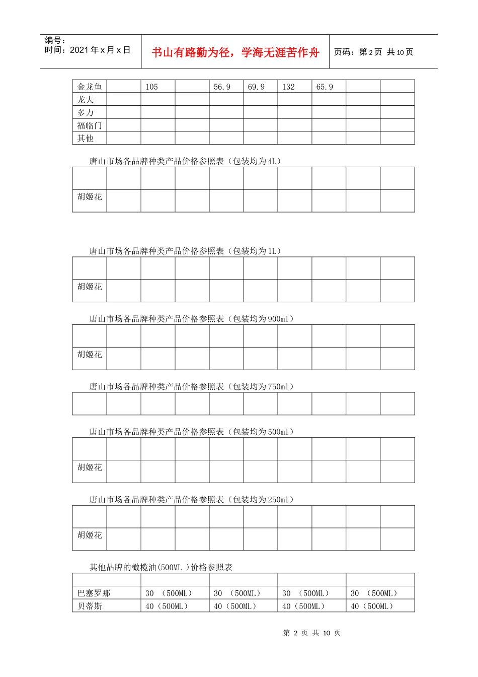 食用油唐山国庆推广计划_第2页