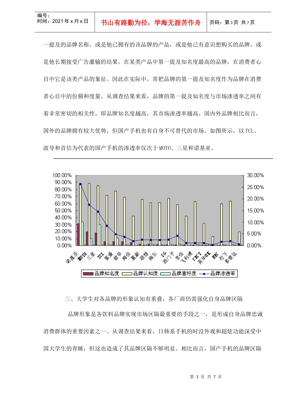 高校学生手机及运营商品牌态度doc7(1)_第3页