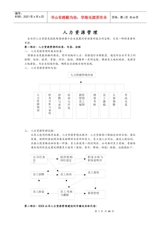 人力资源6大模块的制度和全套表格模版（DOC82页）