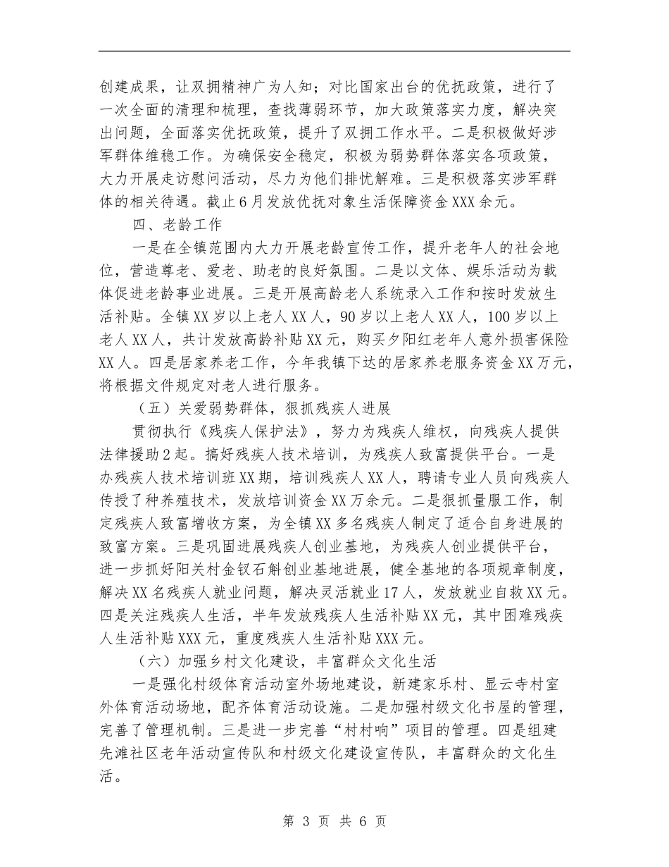 乡镇社事办2024年半年工作总结_第3页