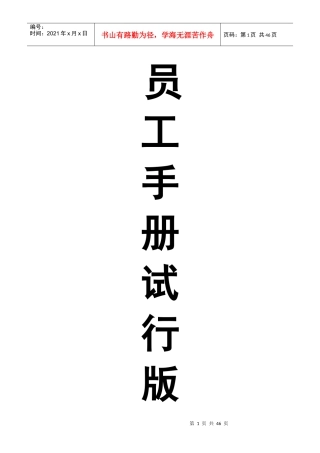 员工手册(试行)