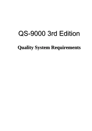 人力资源-2022QS9000 3rd EditionQuality System Requirements（DOC 39）