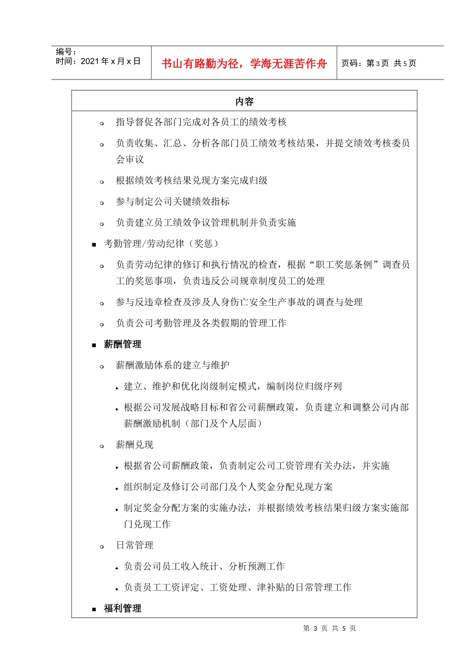 人力资源-2022DE_职责描述_人力资源部_第3页