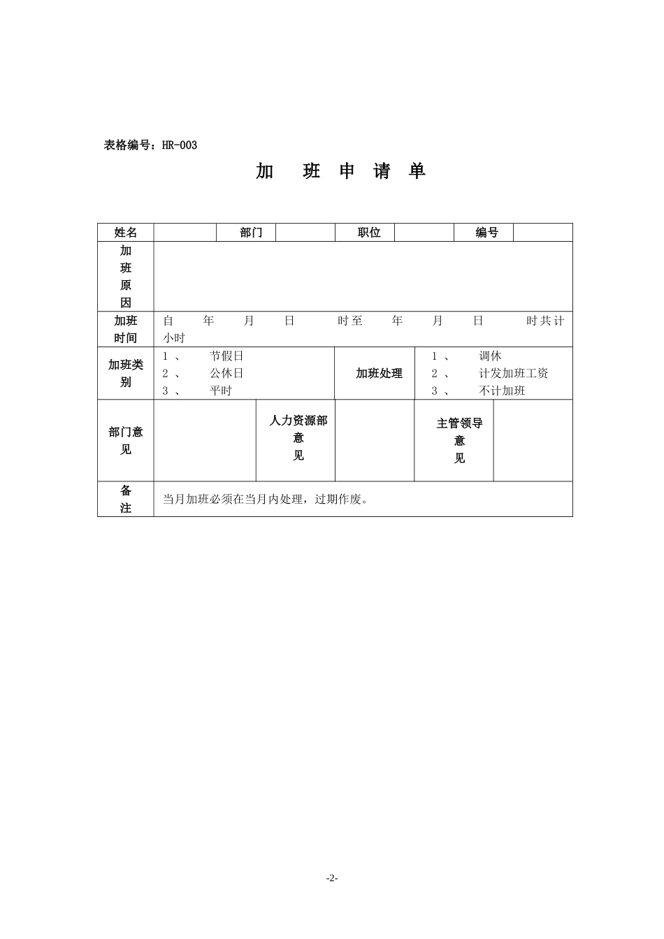 人力资源部表单汇总_第2页