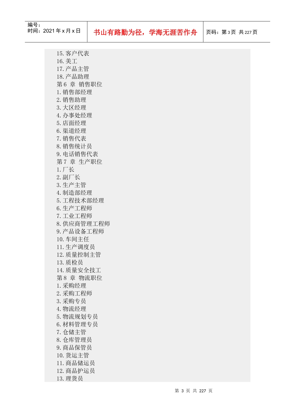 人力资源-2022200多个职位说明书及考核标准_第3页