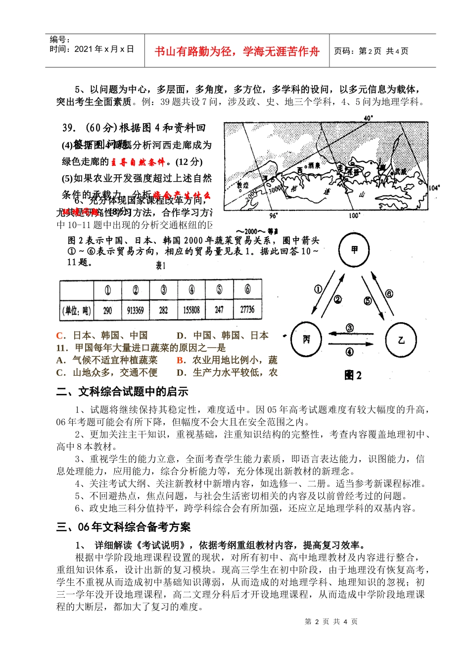 年感悟高考提升能力doc-西安建筑科技大学附属中学_第2页