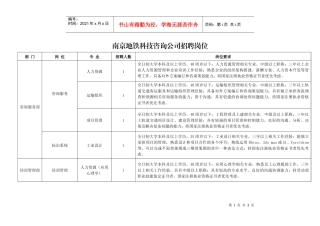 人力资源-202209年南京地铁科技公司科技人员招聘计划