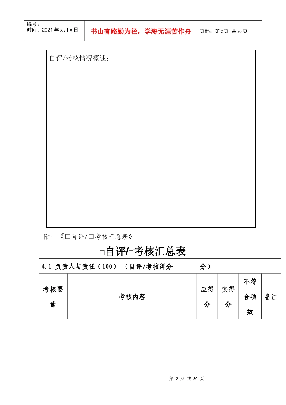 危险化学品从业单位安全标准化考核表_第2页