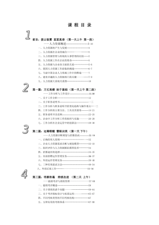 人力资源管理国际资格培训教案