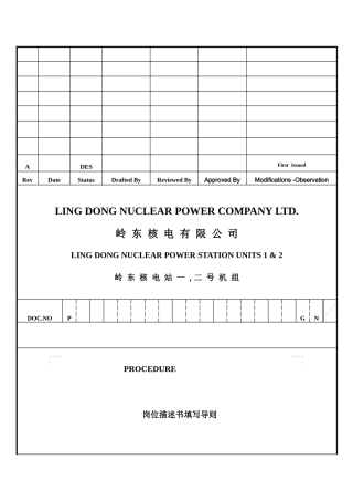 岗位描述书填写导则（DOC16页）