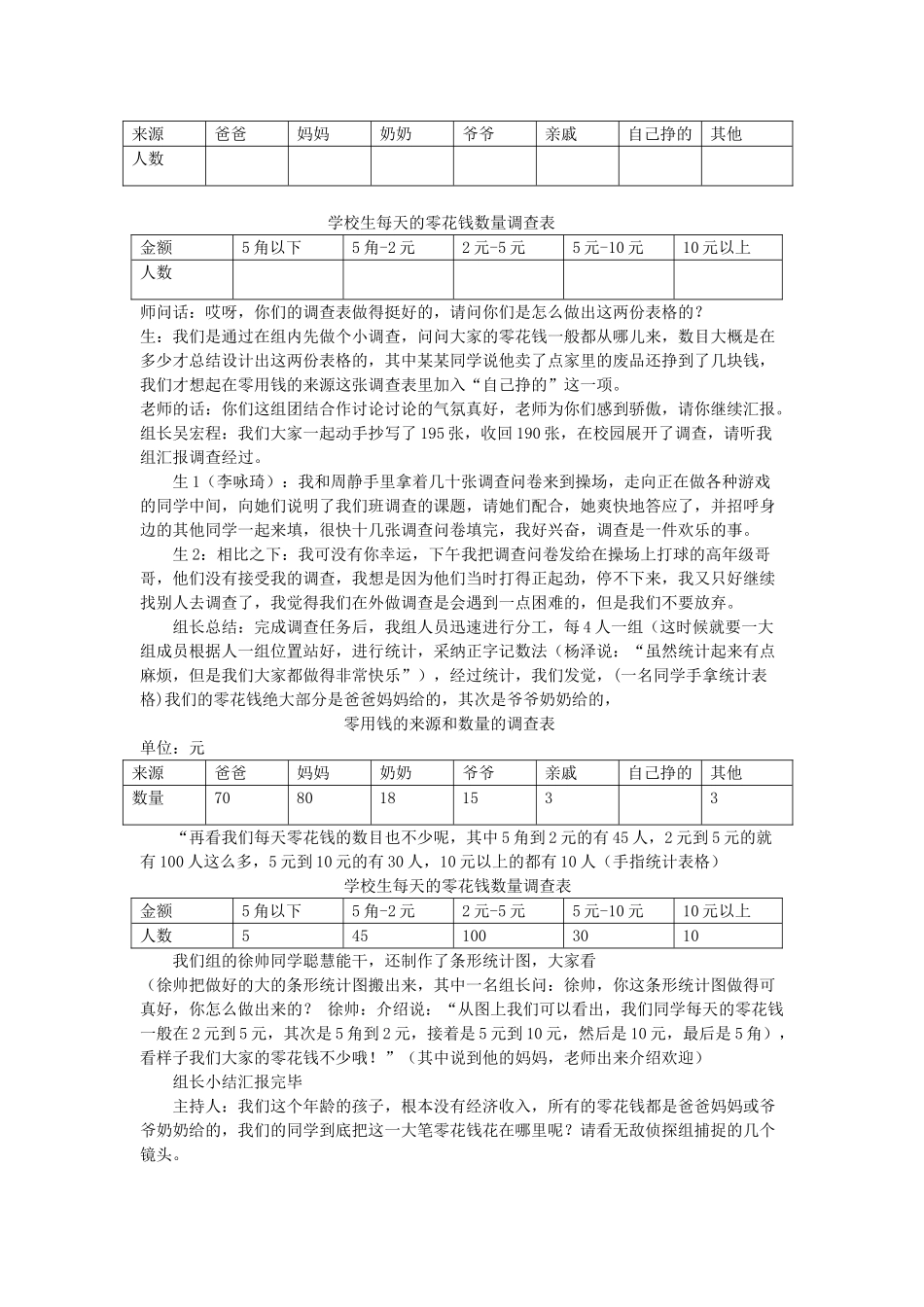 2024-2024年小学生综合实践《我的零花钱》教学设计_第2页
