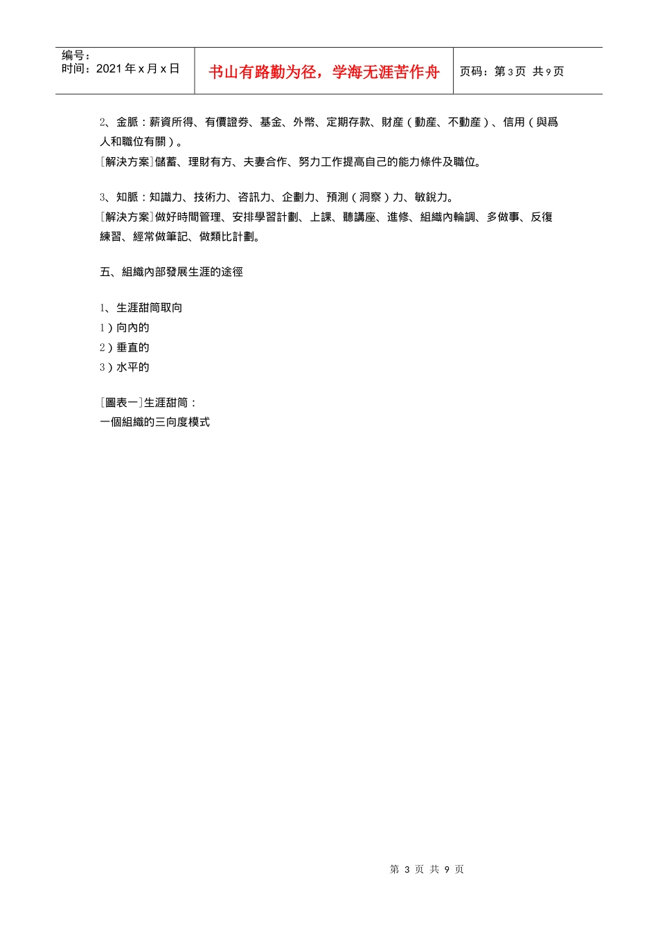 做好职业生涯规划的管理_第3页