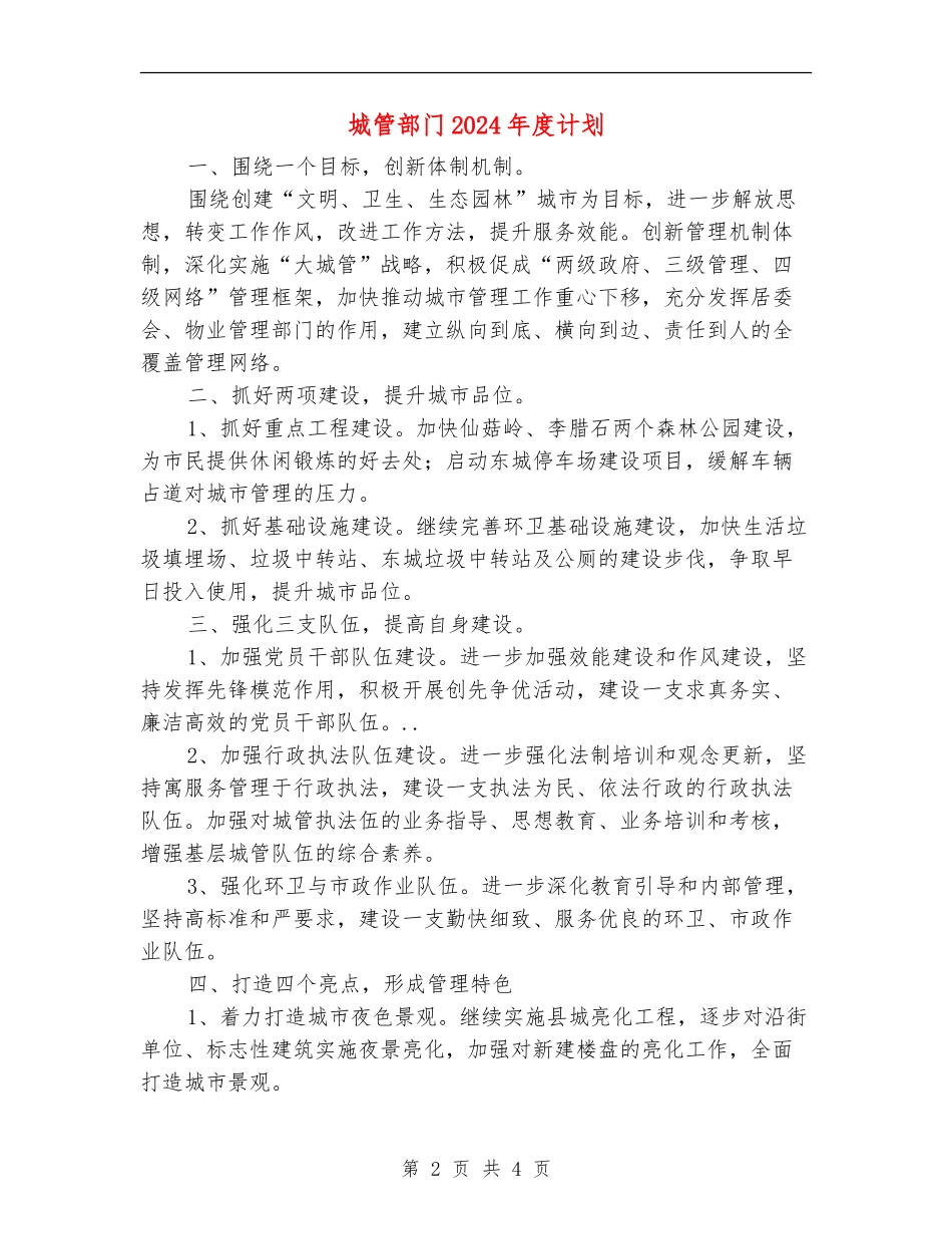 城管部门2024年度计划_第2页