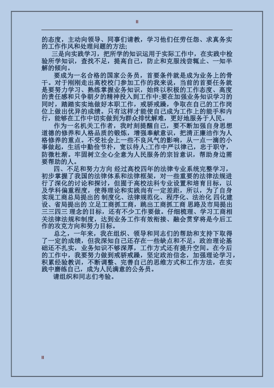 2024年工商系统试用期工作总结范文_第2页