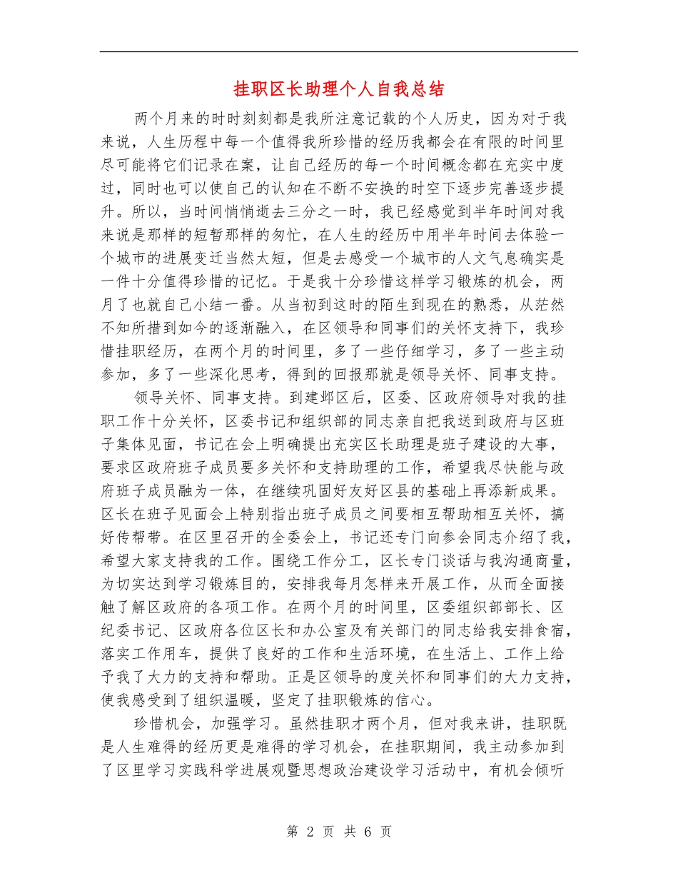 挂职区长助理个人自我总结_第2页