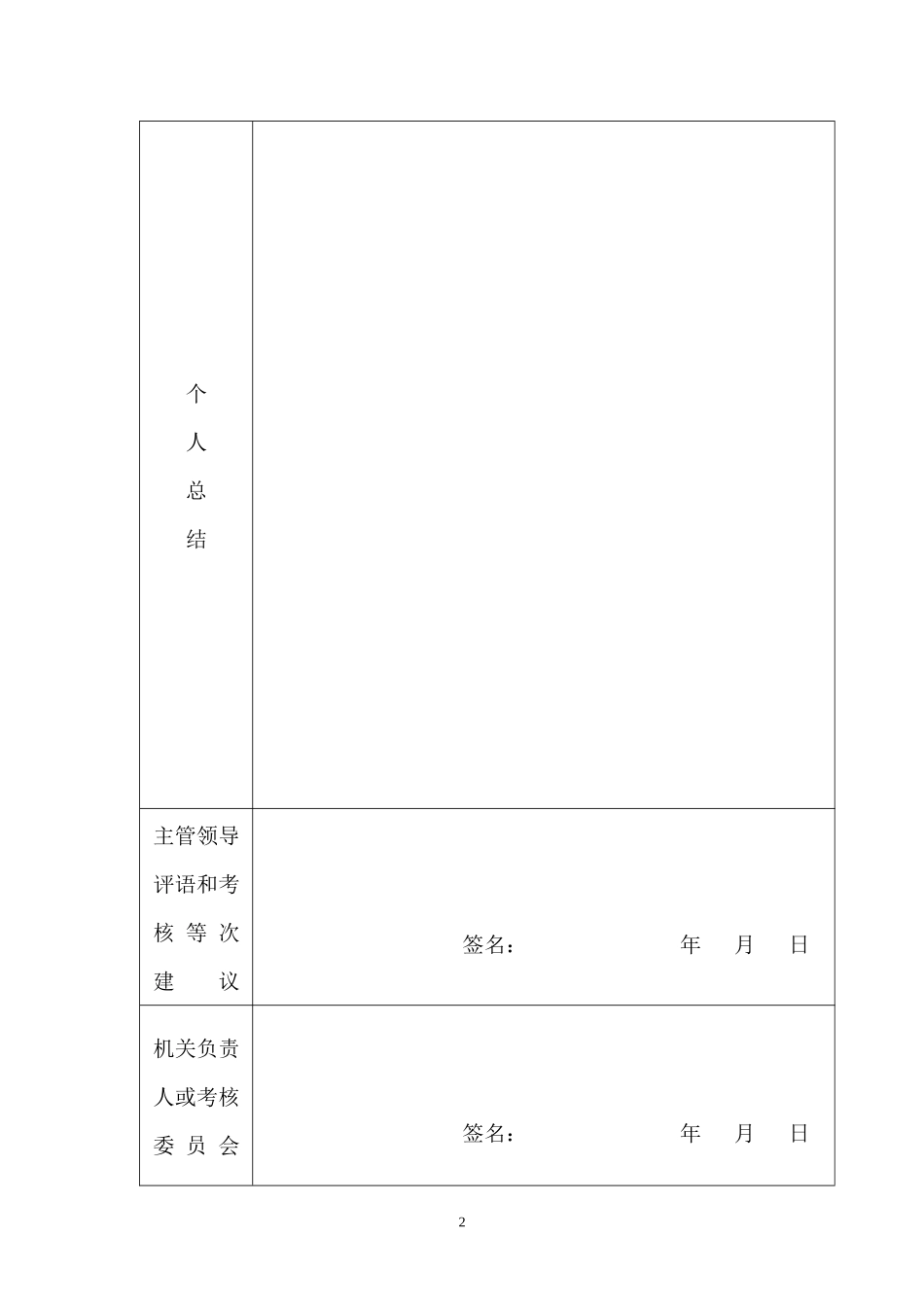 公务员年度考核登记表_第2页