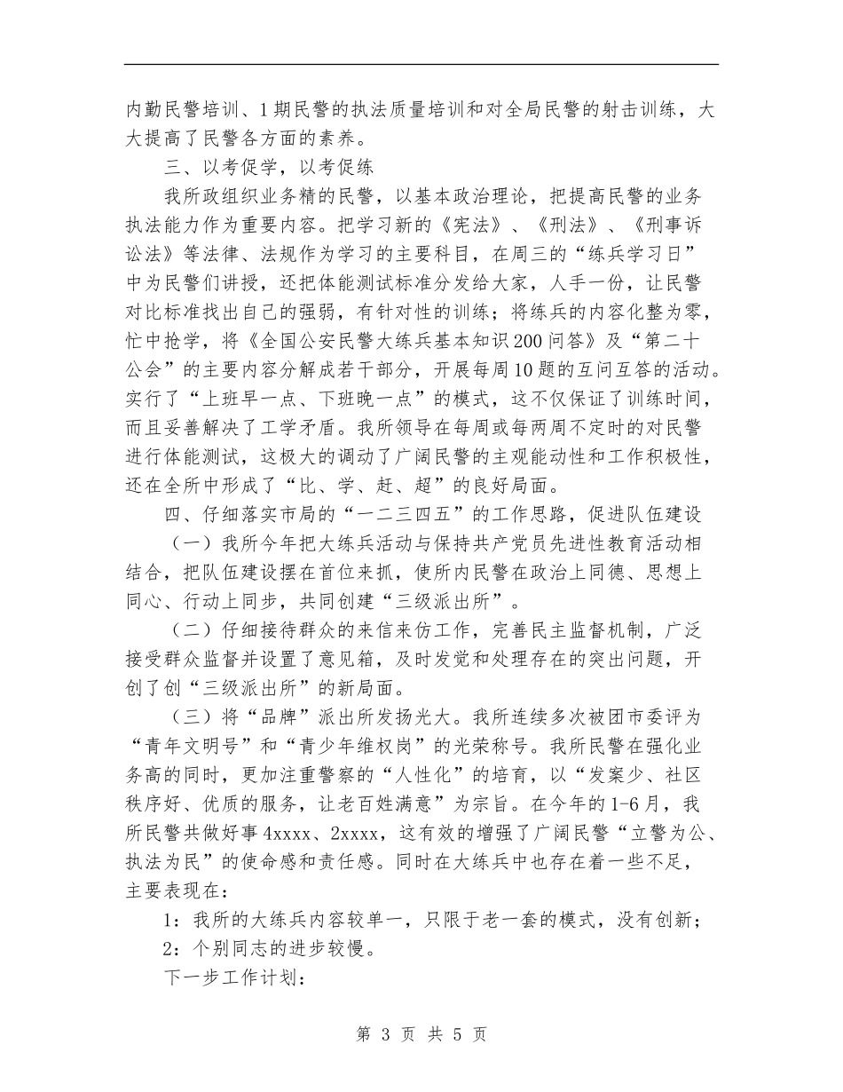 派出所大练兵上半年工作总结_第3页