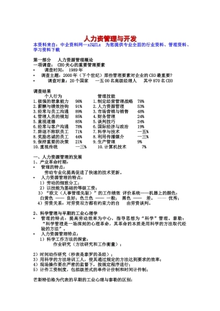人力资源管理综合概论