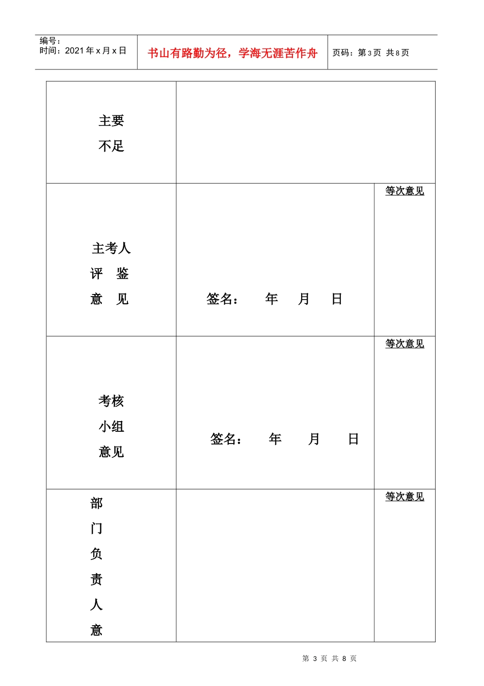 四川省公务员年度考核登记表及统计表doc-四川省国家公务_第3页