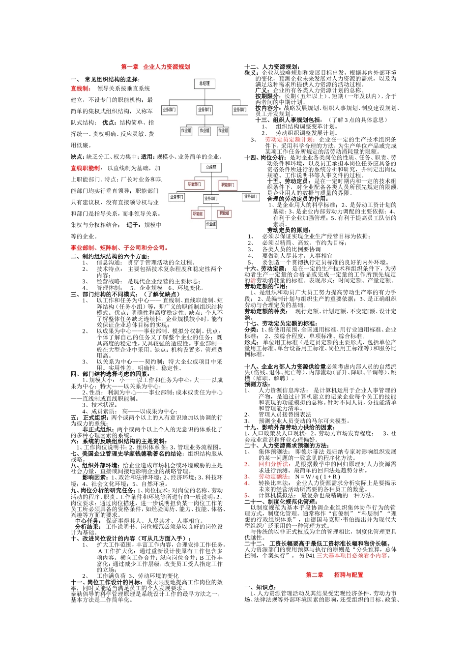 企业人力资源规划与企业培训_第1页